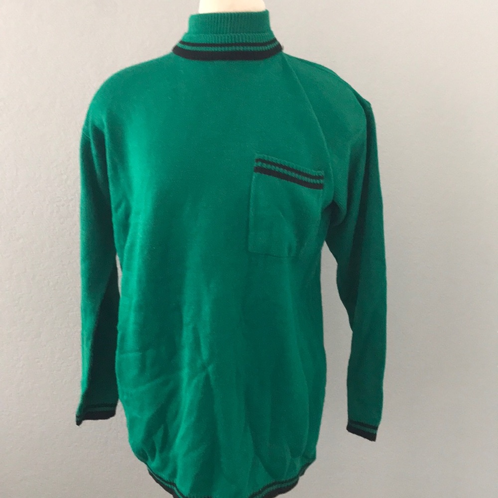 Long green sweater